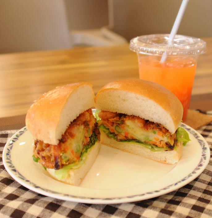 甘えびかきあげバーガー